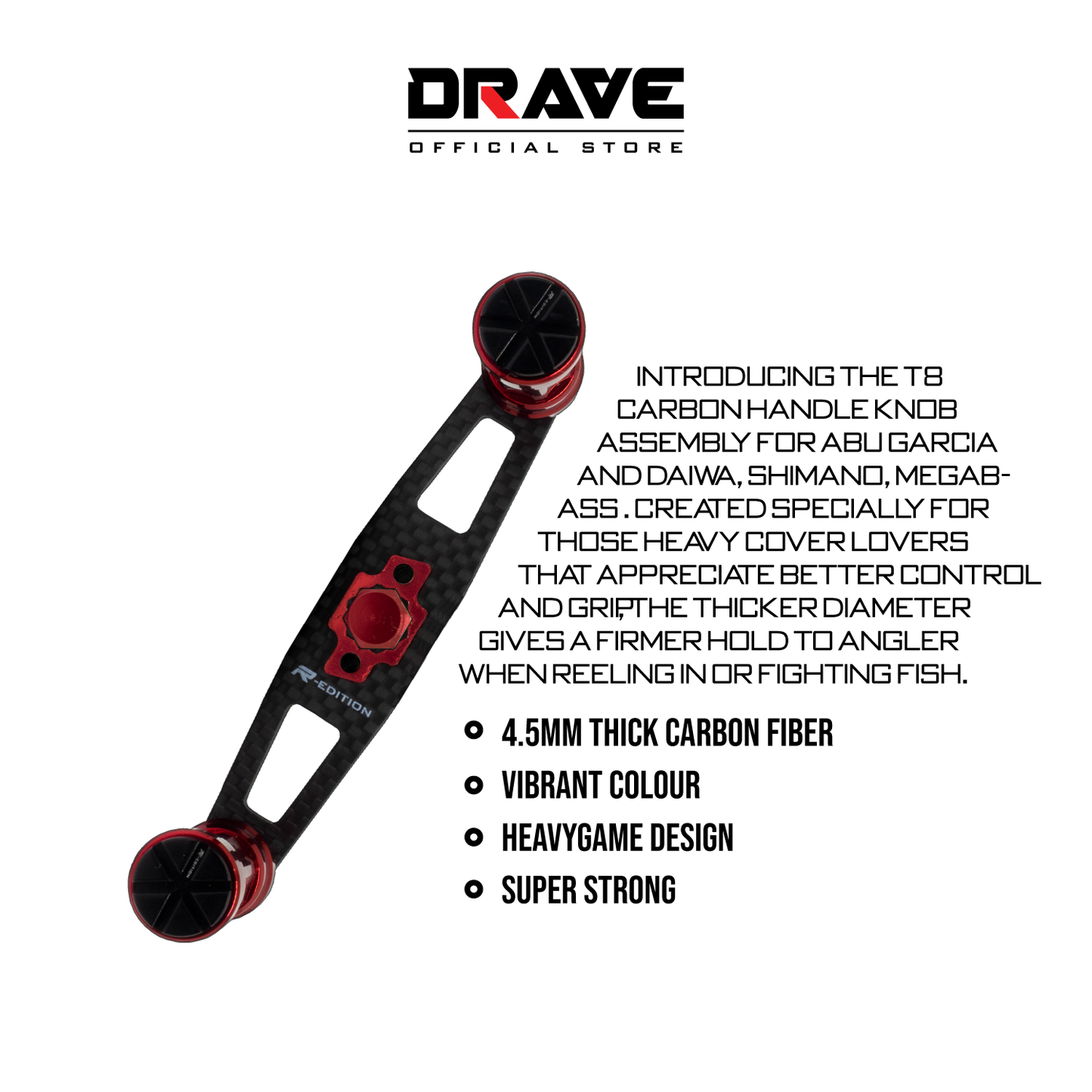 T8 Carbon Handle for Shimano Reel