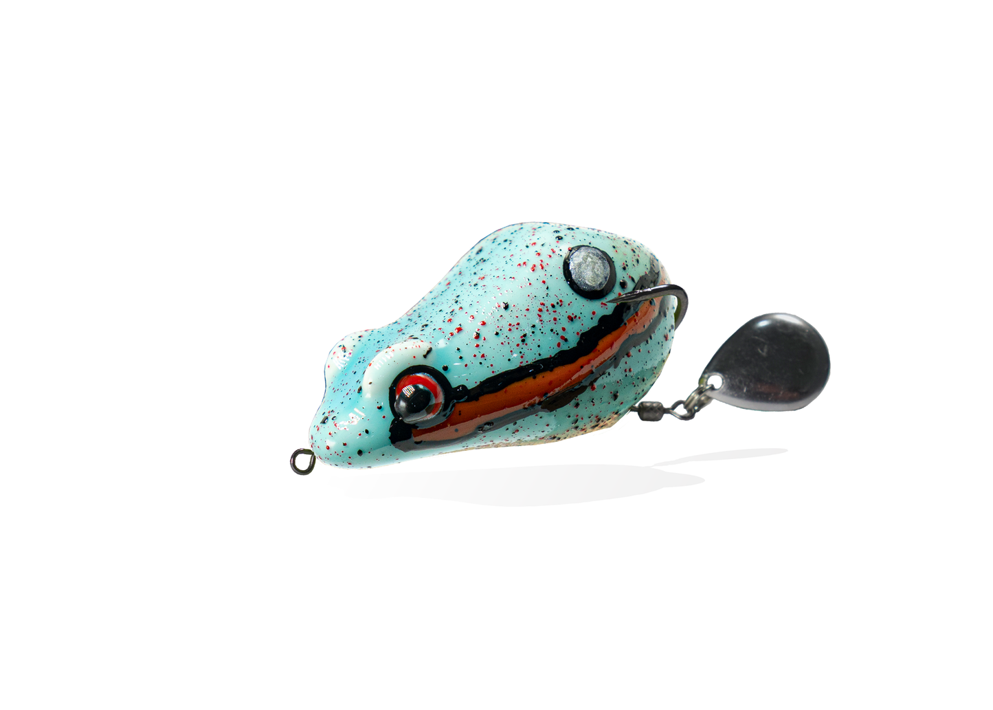 Poke Frog Cyan Blue w Red Stripe