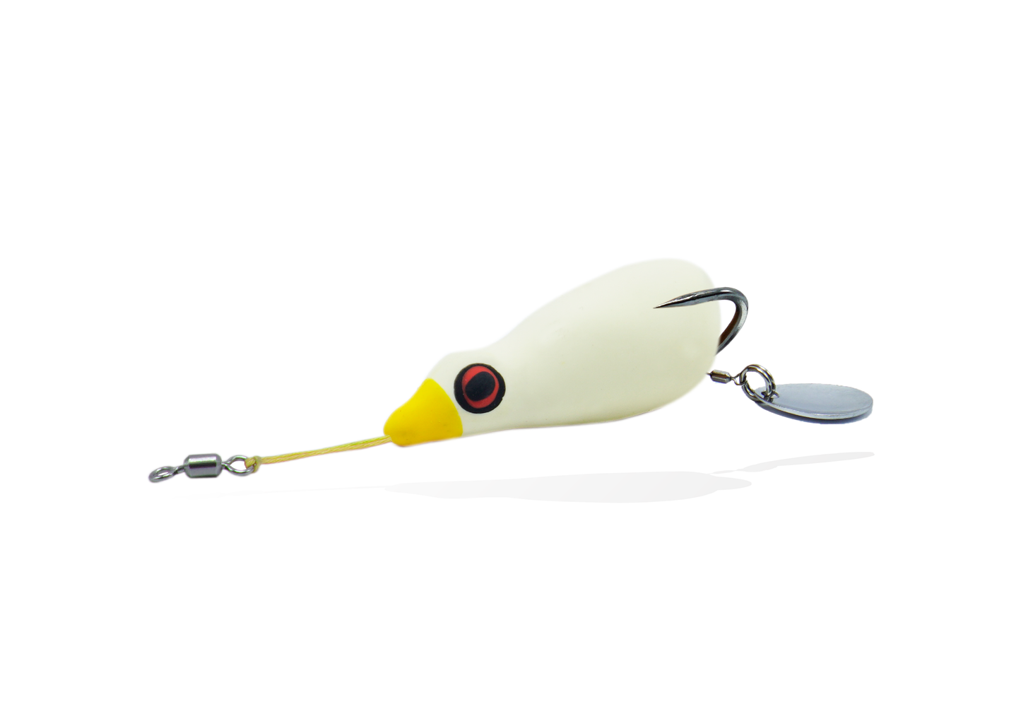 Ducky Duck Junior Topwater Duck Ghost White