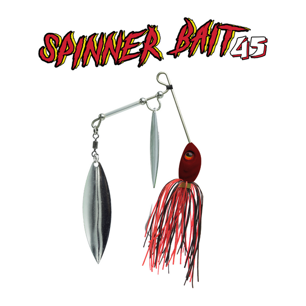 Big Spinner Fishing Lure | Spinnerbait for Bass & Predators | DraveUSA Red Blood